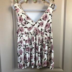 American Eagle floral babydoll tank